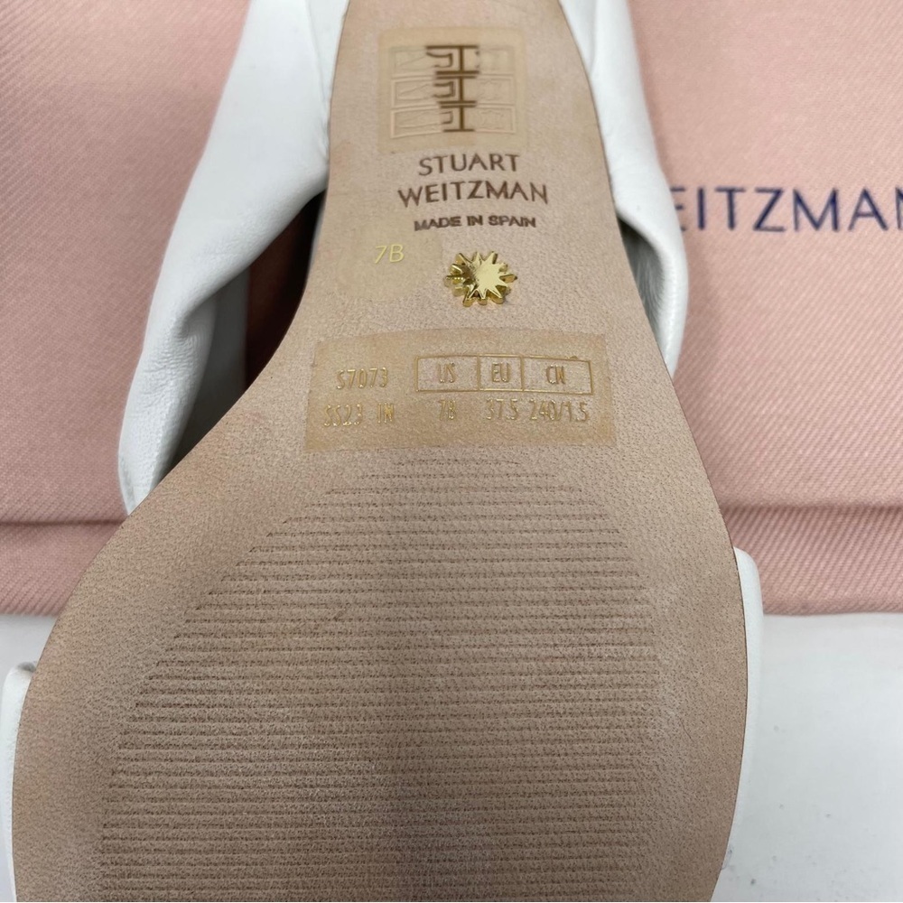 Stuart Weitzman Playa 75 Knot Sandal in White Leather - NWT - Picture 14 of 16